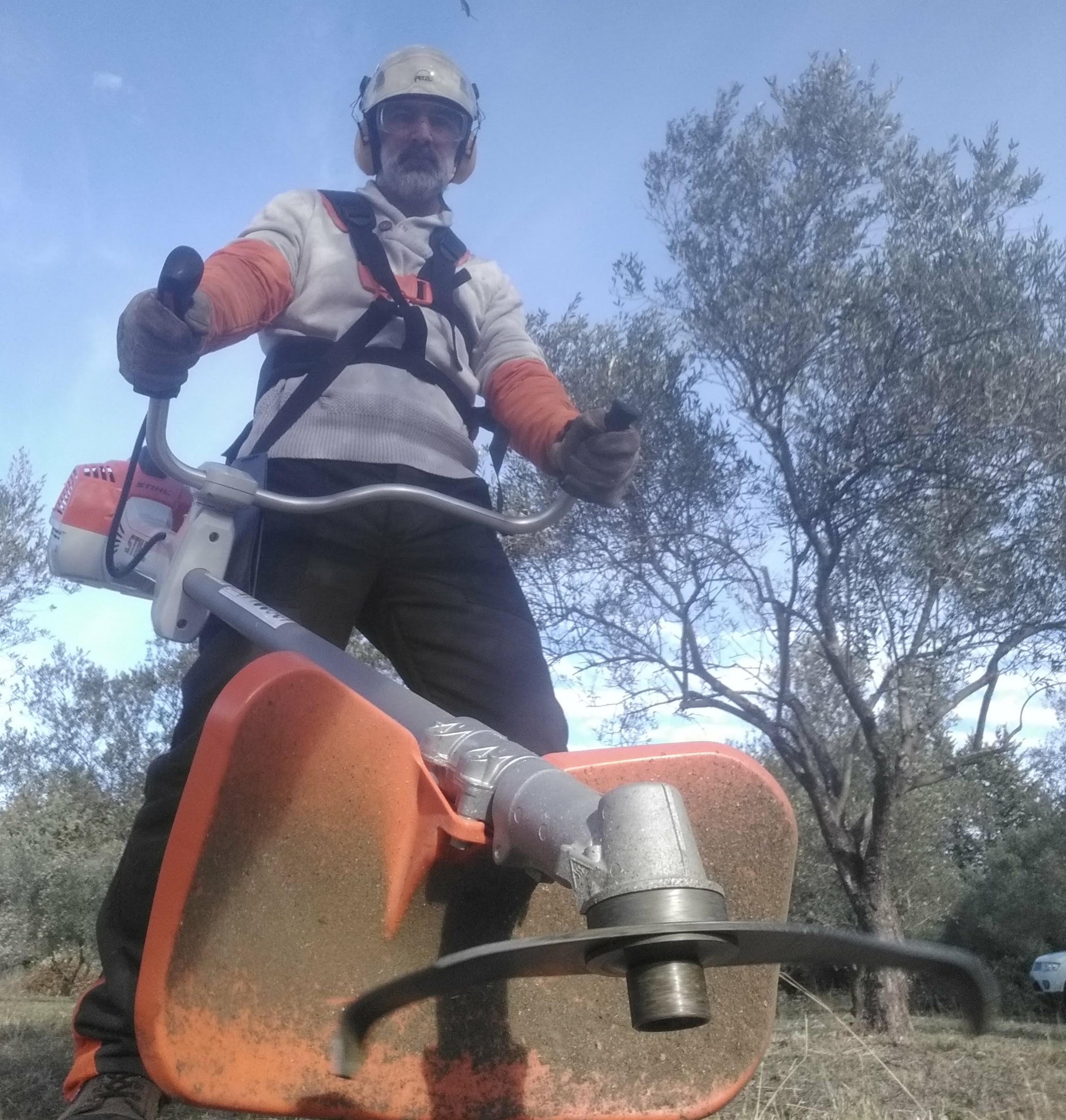 Débroussaillage avec matériel professionnel adapté